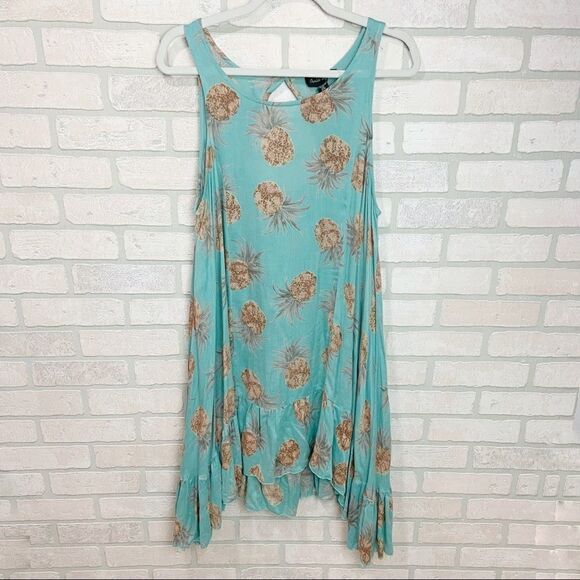 Charlie Paige Pineapple Ruffle Dress K14 - Picture 1 of 8